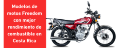 Modelos de motos Freedom con mejor rendimiento de combustible en Costa Rica